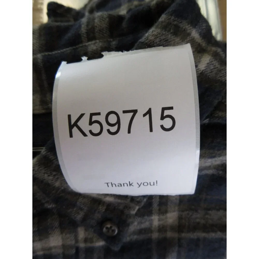 VINTAGE American Eagle Shirt Large Flannel Button Down Plaid Pocket